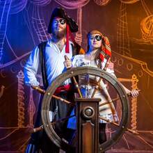 6 Pieces Black Pirate Eye Patch Eye Patches 3D Adjustable One Eye Skull Patch Pirate Captain Eye Patch For Adults Kids Skull Crossbone Eye Patch For Pirate Theme Party Christmas Decorations