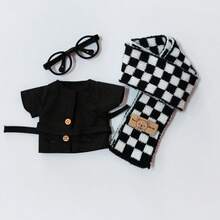 17厘米拉布布娃娃秋季风衣 | 1/2代校园风格 + 时尚眼镜 | 迷你包包饰品 & 开学季礼物 - 彩色 - 查看 6