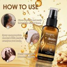 1.0盎司生物素护发喷雾，蕴含生物素、生姜提取物、葡萄籽油，适用于干性及受损发质，滋养头发及头皮按摩油