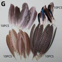 24pcs/4 Styles Natural Spotted Feathers, 6-8 Inches, Bulk Craft Supplies For Clothing, Jewelry, DIY Decoration