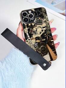 1 个白色电镀 TPU 摇滚音乐元素拼贴图案防震手机壳和 1 个白色挂绳，适用于 、Android、OPPO 手机 - 16 Pro Max、A14、A54、A52、A31 4G、A23、Redmi Note 8 Pro、Note 11 Pro 4G、Note 12 4G、OPPO A54 - 彩色 - 查看 6