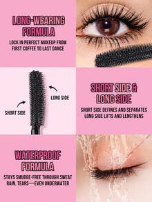 MISSLYN-Go! Waterproof Mascara, Waterproof Mascara, Eye Makeup, Volumizing & Lengthening, Separates Lashes, Stunning Effect, Buildable, Black, Lashes, Creates Natural To Voluminous Lash Look, Lengthening & Thickening, Fanning Lash Effect, Creamy Formula