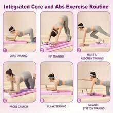 Tabla deslizante plegable multifuncional de Pilates, set de moldeado de Pilates 5 en 1, máquina deslizante de césped, tabla rodante para músculos abdominales, para ejercicios de núcleo, fitness, uso doméstico, gimnasio
