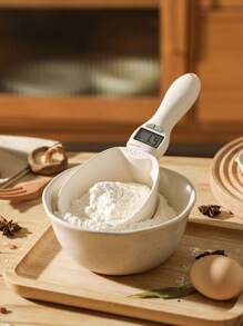 1 Piece Electronic Measuring Spoon, Gram Spoon Scale, Kitchen Electronic Spoon Scale, Flour Spoon, Food Dosing Spoon, Coffee Scale, Milk Scale, Coffee Bean Weighing, Essential Helper For Baking And Making Cakes, Can Weigh Solids, Liquids And Powders, Enlarged Version High-Precision Handle Kitchen Scale
