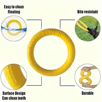 1/3 Dog - Suitable For Training, Tug-Of-War And Swimming - Bite-Resistant Plastic Toy, TPR Material Floating Dog Training Interactive Pet Toy, Suitable For Indoor And Outdoor Use, Grippable (Not Suitable For Large Dogs)