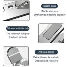 Giá đỡ máy tính xách tay N8 mới, Giá đỡ máy tính để bàn di động bằng hợp kim nhôm, Giá đỡ hai lớp treo có thể gập lại, Hỗ trợ chắc chắn cho máy tính xách tay - Nhiều màu - Xem 4