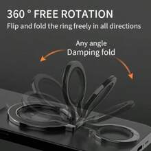 Soporte magnético para teléfono, anillo de silicona suave, protección para los dedos, argolla giratoria de 360 grados, adecuado para varias marcas y modelos de teléfonos inteligentes