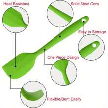 1pc Heat-Resistant Silicone Spatula, Non-Stick Kitchen Scraper, Cake Frosting Spatula, Baking Tool, Ergonomic Design, Multi-Function Durable Modern Kitchen Utensil, Essential For Professional Chefs, All-In-One Silicone Scraper - Multicolor - View 6