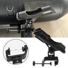360 Swivel Fishing Rod Holder For Kayak Canoe Boat Stable Adjustable With Button Pin - Black - View 2