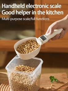 1 Piece Electronic Measuring Spoon, Gram Spoon Scale, Kitchen Electronic Spoon Scale, Flour Spoon, Food Dosing Spoon, Coffee Scale, Milk Scale, Coffee Bean Weighing, Essential Helper For Baking And Making Cakes, Can Weigh Solids, Liquids And Powders, Enlarged Version High-Precision Handle Kitchen Scale