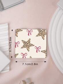 1 pezzo Specchio da toeletta portatile serie Y2K, specchio a mano pieghevole, ultra sottile e leggero, comodo, in pelle PU durevole, adatto per molteplici scenari e per tutti, specchio pieghevole e tascabile, con motivi unici come leopardo, stelle e ciliegie, struttura di piegatura delicata, durevole e affidabile, resistente agli urti, facile da trasportare, copertura girevole a 180°, multifunzionale - Multicolore - Visualizzare 4