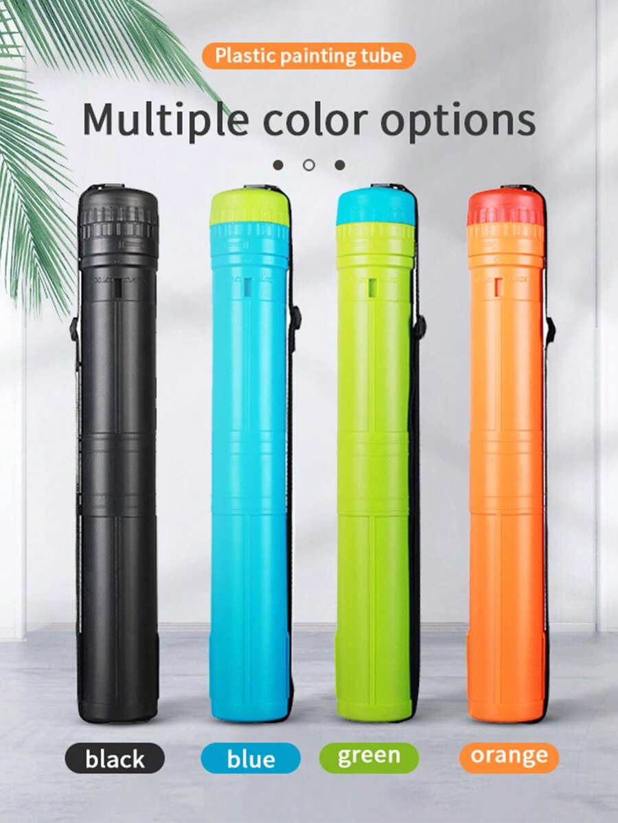 6.5cm/2.56in Diameter Plastic Telescopic Art Tube, 43.5cm/17.13in Retracted Length, Max 75cm/29.53in Extended Length, High-Quality Plastic Telescopic Art Tube, Storage Tube, Collection Tube, Transport Tube, Poster Tube, Quiver Tube,For School Supplies,Back To School - Multicolor - View 1