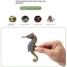 Juguetes realistas de criaturas marinas de silicona suave, modelo de juego de simulación, regalos para niños, decoración y aprendizaje, incluye medusa, caballito de mar, piraña, pulpo, pez volador, estrella de mar, calamar, atún, pez sierra, mero, tiburón cebra, compañero para el crecimiento del niño