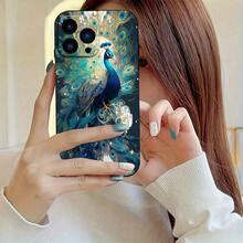 Funda de cuero negro con plumas de pavo real navideñas, linda y simple, gruesa y antigua, funda protectora para teléfono móvil, moderna y sencilla, personalizada y creativa, diseño a prueba de golpes y anticaídas, resistente a la suciedad y duradera, adecuada para  17/17 Pro/17 Pro Max/17 Air/ 16/16 Pro/16 Pro Max/16 Plus/ 15/15 Pro Max/15 Pro/15 Plus/ 14/14 Pro/14 Plus/14 Pro Max/ 13/13 Pro/13 Pro Max/12/12 Pro/12 Pro Max/11/11 Pro/11 Pro Max/XR/X/XS/XS Max. Es el regalo de cumpleaños perfecto para novias, novios, esposos, esposas, amigos o para uno mismo, innovador y a la moda, adecuado tanto para hombres como para mujeres. - Multicolor 2081 - Ver 2