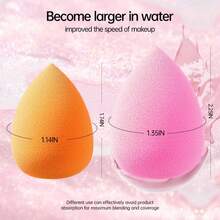 10 Pcs Perfect Makeup Sponge Set Blender Flawless For Liquid, Multi-Colored Beauty Makeup Sponges,Makeup Sponge, Super-Soft Foam Easily Blends Foundations, Powders & Creams, Reusable, Washable, Streak Free Application, Vegan, Cruelty Free - 預設 - 查看 4