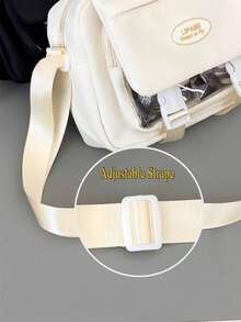 Ba lô trong suốt kiểu Nhật dễ thương, túi đeo vai phong cách Harajuku, túi đeo chéo màu pastel, cặp sách học sinh dung tích lớn tự làm dành cho bé gái, túi du lịch đa năng, túi đựng đồ cosplay anime, túi nhỏ thời trang Lolita ngọt ngào hàng ngày, túi đeo chéo nhỏ, túi xách tay, túi nhỏ di động dành cho bé gái - trắng - Xem 7