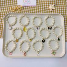 （仅配件）珍珠项链适用于第一代和第二代小雕像，适合玩偶服装装饰，时尚玩偶可爱配件吊坠和装饰