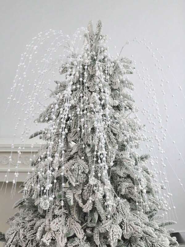 4/8PCS Artificial Sparkling Berry Stem Christmas Shining Branch Used For Christmas Thanksgiving Christmas Tree DIY Wreath Wedding Party Fireplace Home Decoration ﻿