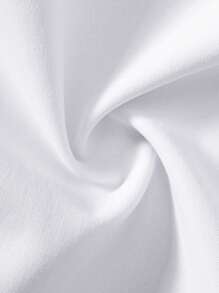 Camisa formal blanca con estilo clásico universitario para niño joven con estampado floral en el bolsillo, parches de tela empalmados y manga larga para ocasiones casuales o de fiesta