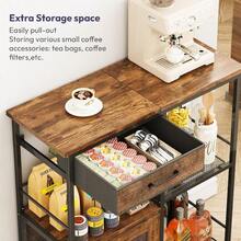 Coffee Bar Cabinet For Home Farmhouse Coffee Stand Station MultiPurpose Buffet Sideboard Cabinet With Drawers Kitchen Bar Table For Living Room Corner Small Space Espresso - Espresso - View 4