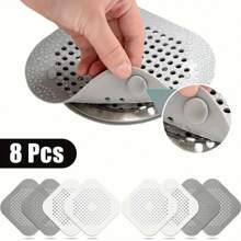 8/4/1件装硅胶地漏盖，适用于卫生间、浴室，防臭地漏，也适用于淋浴房、浴室和洗衣机 - 易于安装和清洁，现代设计，防臭排水管 | 时尚浴室配件 | 耐用地漏，淋浴排水管毛发收集器 - 彩色 - 查看 11