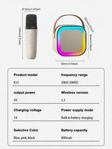 Popular K12 Bluetooth Speaker With Microphone, Outdoor Live Stream/Home KTV Bluetooth Speaker With Mic