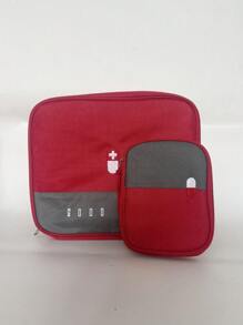 Sac de rangement imperméable pour médicaments, grand + petit, trousse de premiers soins portable pour la maison et les voyages, organisateur de fournitures médicales