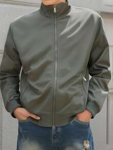 Giacca colorblock versatile e alla moda per uomo taglia oversize, adatta per autunno/inverno