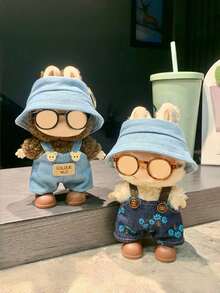 1 套 La Bubu 服装适用于第一代和第二代 La Bubu 服装、可爱的牛仔背带套装、La Bubu 鞋子和 La Bubu 眼镜 - 彩色 - 查看 1