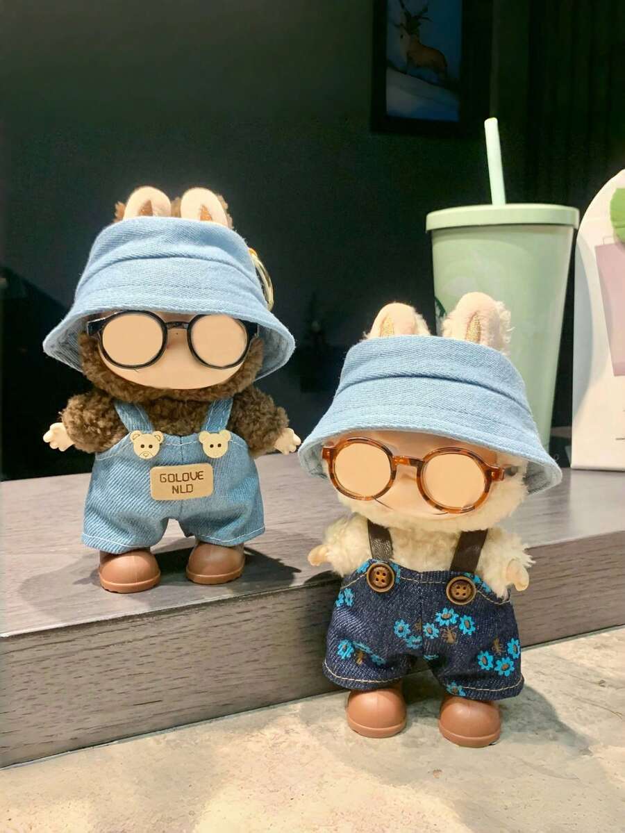 1 套 La Bubu 服装适用于第一代和第二代 La Bubu 服装、可爱的牛仔背带套装、La Bubu 鞋子和 La Bubu 眼镜 - 彩色 - 查看 1