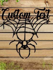 1 件万圣节蜘蛛网金属墙饰，恐怖蜘蛛铭牌雕塑墙饰，适用于客厅、家庭、酒店、商店室内装饰，理想的哥特式风格礼物家居装饰万圣节装饰房间装饰秋季装饰