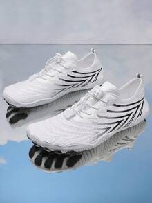 Summer Quick Dry Amphibious Shoes, Men's Lightweight Hiking Trekking Shoes, Women's Breathable Water Shoes, Anti-Slip And Durable For Wading - White and Black - View 2