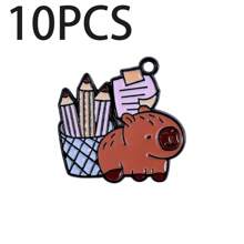 可爱的水豚河豚DIY吊坠首饰套装，可用于制作手链、项链和其他首饰。适合DIY爱好者。也非常适合馈赠亲朋好友。