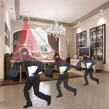 1/2/4 件 2.4G WiFi 安全摄像头，家庭安全监控设备，具有 360° 全景视图、双向音频、AI 运动检测和夜视功能，可通过应用程序进行远程控制，适用于室内和室外，是圣诞节、感恩节和其他节日的理想选择 - 白色 - 查看 10