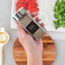 12/24 barattoli di plastica per spezie con coperchi, contenitori per spezie da 160g con etichette e pennarello, set di contenitori per la conservazione di spezie con tappi per bottiglie di spezie, per scaffali, armadi e cassetti, si raccomanda il lavaggio a mano