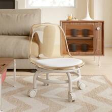 Hocker mit Rückenlehne & Rollen – Drehbarer Multifunktions-Hocker (360° Räder) mit Komfort-Sitzkissen | Ideal für Homeoffice, Frisörsalon, Werkstatt & Garten | Leicht & Transportabel