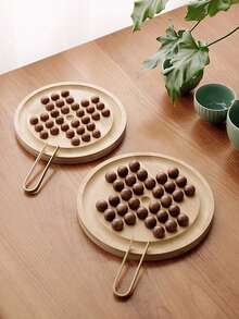 Wooden Kongming Chess - A Solitary Strategy Game With Standalone Pieces Providing Training. Independent Single Player Xiangqi Kongming Xiangqi Wooden Toy, Classic Independent Diamond Chess, Single Player Chess Board Game, Logic Thinking Training, Relaxing Toy With Storage