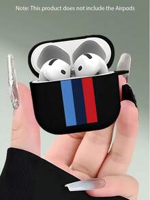 Funda para auriculares a rayas de tres colores simples compatible con funda para auriculares de 1.ª/2.ª generación, funda protectora para nuevos auriculares inalámbricos 3/Pro/Pro2, regalo para novio/novia - Negro - Ver 2