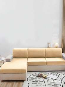 1/2/3/4 buah Sarung Bantal Sofa Sutra Susu, Elastisitas Tinggi, Tahan Debu, Perlindungan UV, Anti Gores, Cocok Untuk Ruang Tamu, Kamar Tidur, Hotel Dan Dekorasi Rumah Lainnya - Krem - View 7