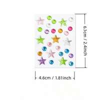 4pcs DIY Acrylic Gem Pet Stickers - Colorful Heart, Flower And Star Shaped, Suitable For Dog Grooming And Beauty Accessories - Multicolor - View 2