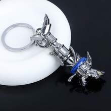 1pc Cannon Necklace Jinx Cannon Keychains Game LOL Runaway Loli Metal Key Ring For Car Key Pendant Necklace Arcane Jewelry - Multicolor - View 4