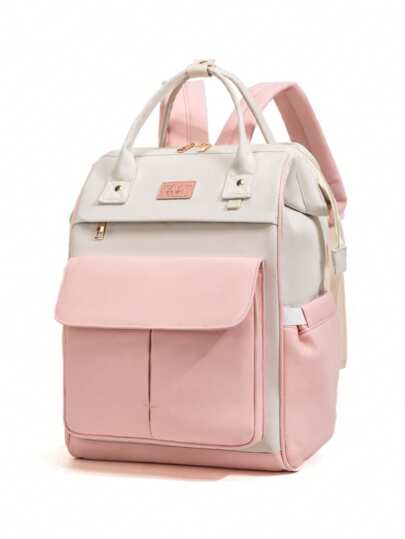 1 件时尚妈咪背包，大容量尿布包，便携式旅行母婴包