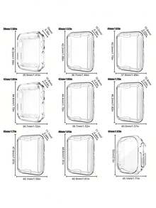 1pc Gold Men Women TPU Full Cover High Definition Ultra Thin Watch Case, Anti-Drop Fashionable Casual Screen Protector Cover, For Apple Watch Case 38/40/41/42/44/45/46/49Mm, For Apple Watch Series Ultra/SE/11/10/9/8/7/6/5/4/3/2/1, Intelligent Watch Case Accessories - Gold - View 8