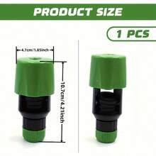 2 件套水龙头软管连接器适配器 - 防漏塑料水龙头至花园软管适配器，带绿色人体工学手柄，美标/欧标螺纹，适用于厨房浴室户外浇水、沙滩必需品、沙滩配件、泳池浮球