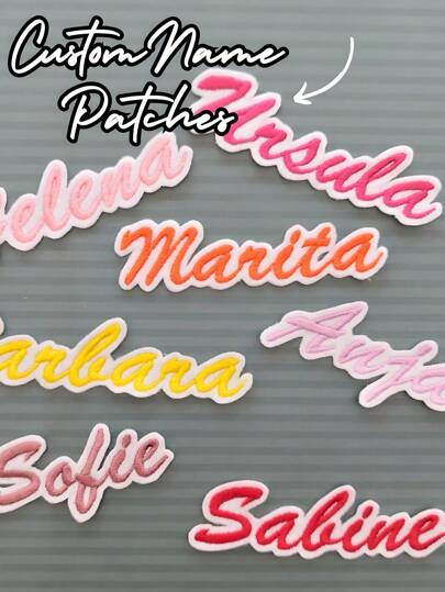 1/3/5 pezzi Toppe ricamate con nome personalizzato - Toppe termoadesive/da cucire personalizzate da 3-6 pollici per giacche, cappelli, regali per mamma. Toppe ricamate con nome personalizzate - Toppe termoadesive/da cucire personalizzate per giacche, cappelli, regali per mamma, colorate, carine, adorabili, divertenti, kawaii, di stile Y2K, eleganti, unisex, casual, personalizzate, uniche, personalizzate, regali ideali per lui, regali ideali per lei, lei, fidanzato, fidanzata, famiglia, amici, romanticismo delicato, per ufficio, per la scuola, per l'aula, per i regali degli insegnanti, per l'università, per i colleghi, per le camere da letto, glamour per il nuovo anno