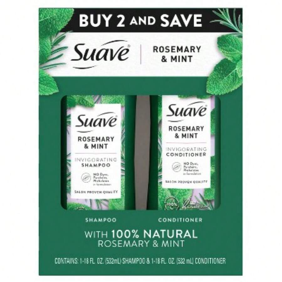 Rosemary Mint Shampoo And Conditioner Set For Dry Damaged Hair, 18 Fl Oz Duo - 預設 - 查看 1