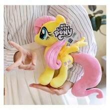 Hasbro 我的小马驹毛绒娃娃 - 暮光闪闪公主款，闪亮独角和彩虹鬃毛，柔软舒适，适合女孩，节日礼物，适合3岁以上儿童，官方授权角色 - 小蝶 - 查看 7