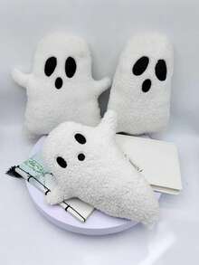 Cute Ghost Pillow Halloween Pillow 12.6" X 9.45" Cute Ghost Pillow White Decorative Ghost Pillow Plush Sofa Ghost Cushion For Sofa Bed, Sofa Party, Home Decor, Kids Gift