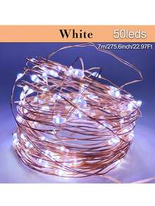 1pc 50/100/200/300LEDs Copper Wire Fairy Light Strings - USB Powered With Remote Control, 8 Lighting Modes, 7/12/22/32m Long, Perfect For Wedding, Party, Home, And Christmas Decorations - Yellow - View 23