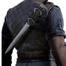 Medieval Renaissance PU Leather Double Back Sword Frog, Adjustable MercenarySword Sheath Medieval Sword, Halloween Christmas Cosplay Costume - A - View 2